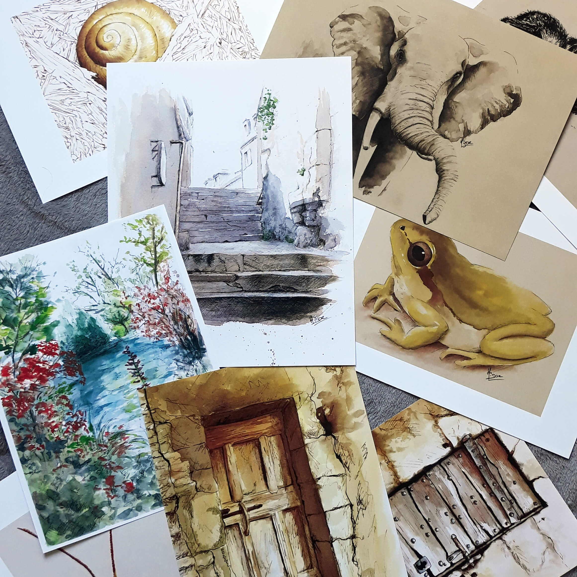 Prints de dessins à l'encres et à l'aquarelle ©Ysae illustrations