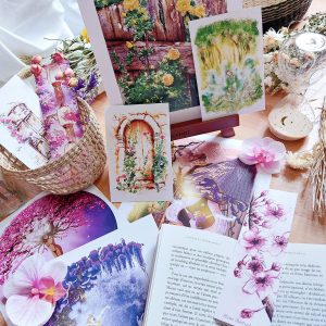 Coffret de dessins, cartes postales et marque-pages illustrés à l'encre, aquarelle ou dessin numérique @Ysae illustrations