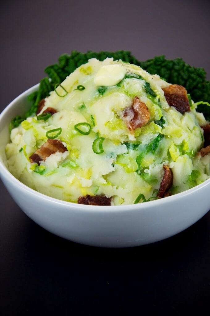 Colcannon ou plat traditionnel irlandais à base de pommes de terre cuisiné pour les fêtes d'ouverture de saison comme Lammas day et Halloween @Foodista