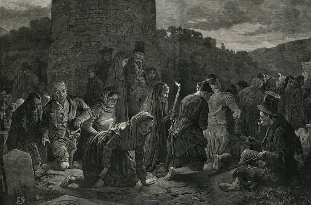 "The long station". Pattern de Baala (Comté de Mayo, Irlande). Pèlerinage du Lammas day @Collection de Maggie Land Blanck