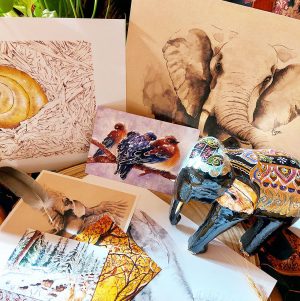 Dessins animaliers imprimés à partir de dessins à l'encre, à l'aquarelle ou à la gouache @Ysae illustrations