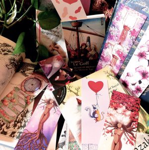 Collection de marques-pages illustrés dans différents livres @Ysae illustrations