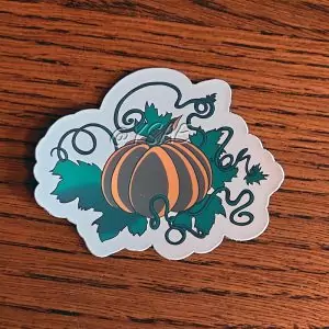 Sticker représentant une citrouille @Ysae illustrations