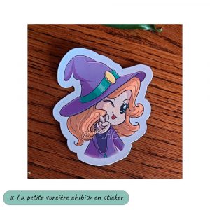 Sticker représentant une petite sorcière chibi @Ysae illustrations