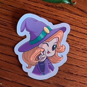 Sticker représentant une petite sorcière chibi @Ysae illustrations