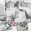 Dessins de paysages à l'encre de Chine et aux feutres @Ysae illustrations