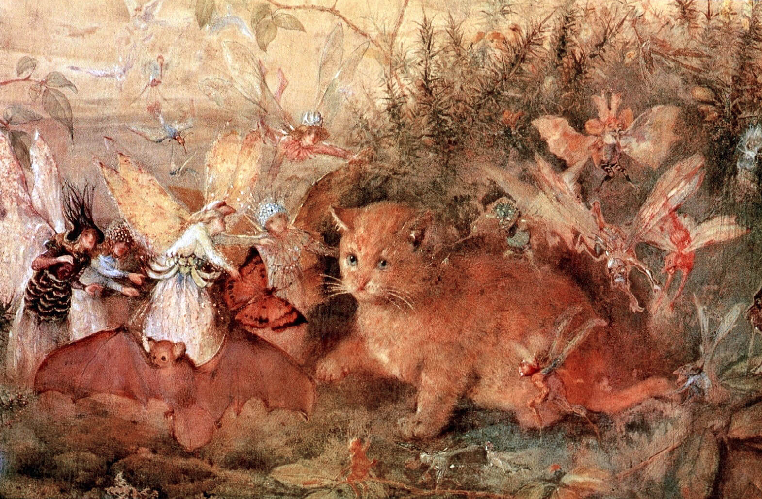 "Cat among the fairies" par John Anster Fitzgerald