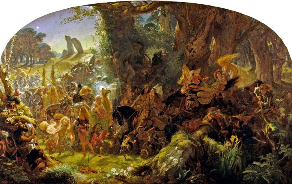 "The fairy raid carrying off a changeling" (1867) par Joseph Noel Paton