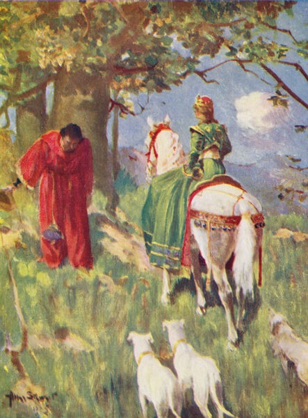Illustration du conte "Thomas the Rhymer" par Allan Stewart